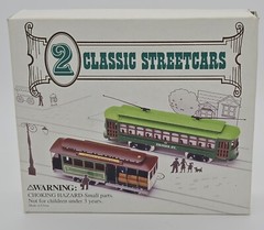 2 HO Scale Train Classic Streetcars Powell & Mason #4 & Desire Street #463 NIB