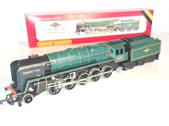 Hornby R065 BR 9F Evening Star #92220.New Old Stock. Wheel Delamination.Boxed.OO