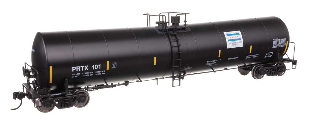 48236 Walthers HO Trinity 25,000-Gallon Tank Car Chicago Ashphalt PRTX #107