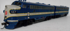 ATHEARN Genesis HO Scale G2608 F-3-A/B Set Phase-4 #567 MISSOURI PACIFIC