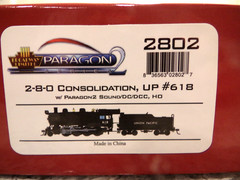 BROADWAY LIMITED #2802 2-8-0 CONSOLIDATION UP #618 W/PARAGON2 SOUND/DC/DCC