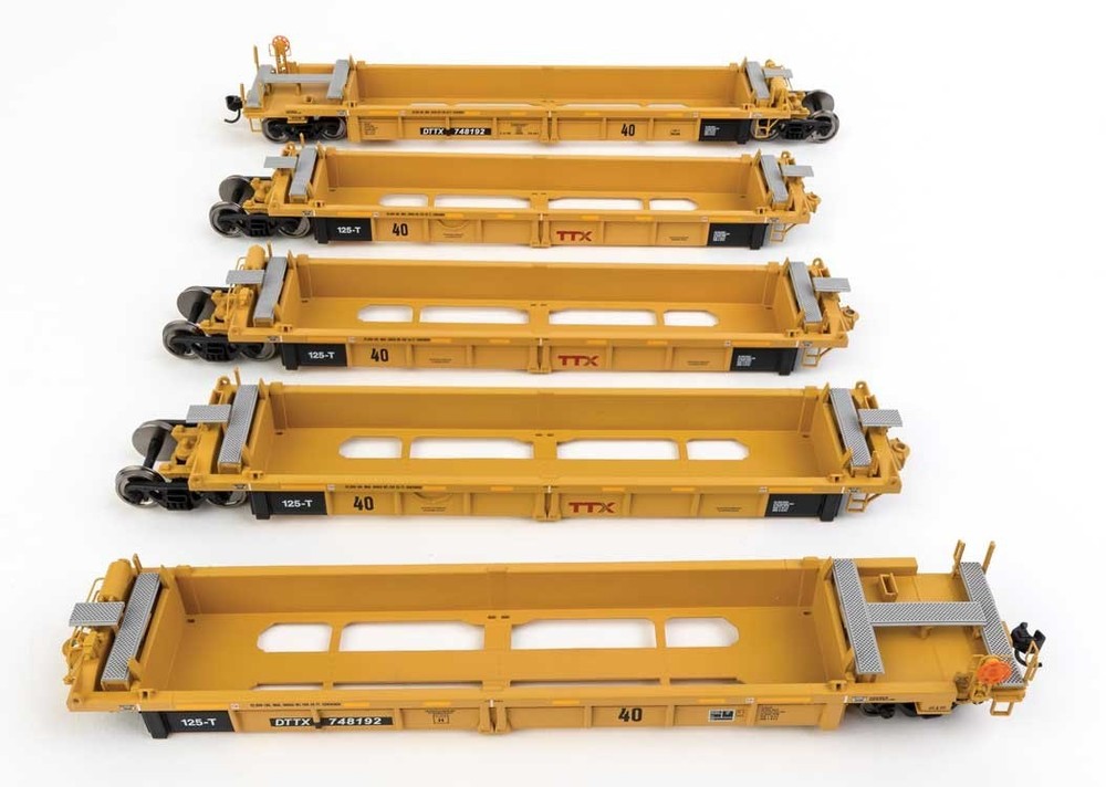 55671 Walthers HO Thrall 5-Unit Rebuilt 40′ Well Car TTX DTTX #748295