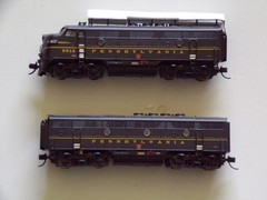 BROADWAY LIMITED 3793A/3793B PRR EMD F3 A/B #s 9512A/9512B