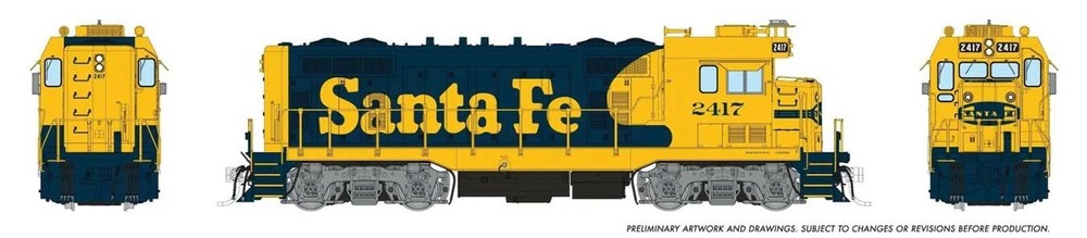 Rapido 70103 HO Santa Fe CF7 w/Square Cab – Standard DC Santa Fe #2465