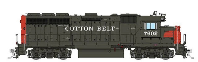Rapido ~ HO Scale ~ EMD GP40 ~ SSW/Cotton Belt #7604 ~ DC/Silent ~ 040025
