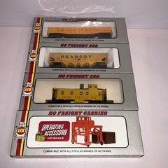 AHM HO Scale Freight Car Lot Union Pacific Peabody Caboose Operating Accessory