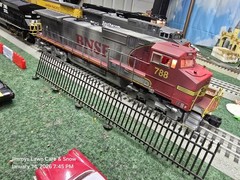 O Gauge 3-Rail Santa Fe #605 & BNSF #788 Diesel Locomotives Red/Silver/Yellow