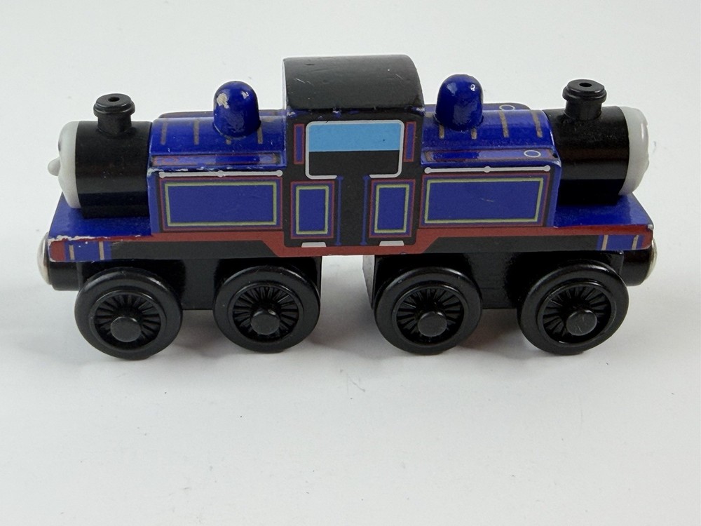 Thomas & Friends Wooden Railway Train MIGHTY MAC Double Face Engine 2007 Retired