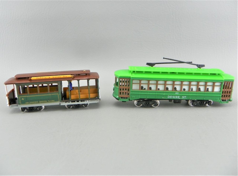 Vintage Classic Streetcars HO Scale 4 Powell 463 Desire Green Trolley Dummy Lot