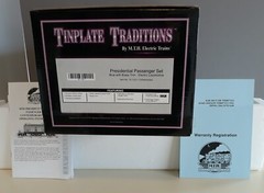 MTH 10-1122-1 Tinplate Presidential 4689 STD Gauge Engine & 4 Pass Cars NEW!
