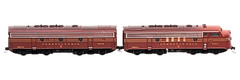 Z Marklin 88605 PRR F7 A/B both powered LEDs 5-poles PRR +CC (tested)MTL cplrs#1