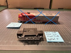 Marx Train SantaFe 1095 Diesel Locomotive Engine FRONT TRUCK ASSEMBLY PART LOT F