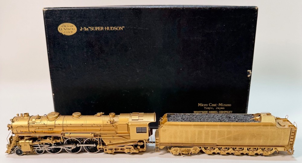 Westside Model Co HO Brass NYC J-3a Super Hudson 4-6-4 Mizuno Japan Boxed Estate