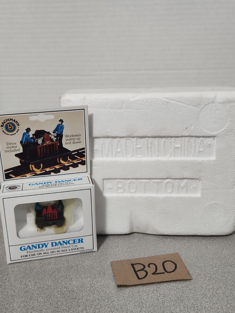 Bachmann #46202. Gandy Dancer Handcar W/ Box