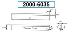 HHIP 20006035 1/8 x 11/16 x 5 Inch HSS Parallel Type CutOff Blade P3 Pack of 1