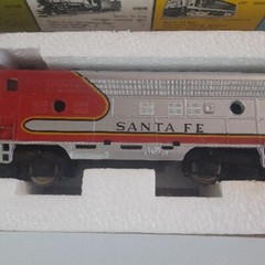 Vintage Tempo HO Scale Santa Fe F9 Diesel 281 Operating Headlight In Box