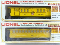 Lionel 6-8701 O Gauge General 4-4-0 Steam Locomotive and Tender & 3 cars LN+ L53