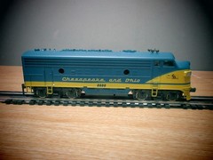 Atlas 6103 O Gauge Chesapeake and Ohio F-9 Diesel Locomotive 8600 TESTED O.B.