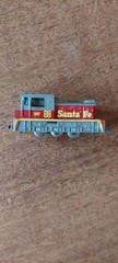 n scale Santa Fe Diesel Switcher Locomotive Red/silver/ yellow. runs perfectly.