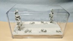 HO SCALE 9″ SINGLE TRACK DISPLAY CASE -WINTER SCENE-FOR ANY HO TRAIN