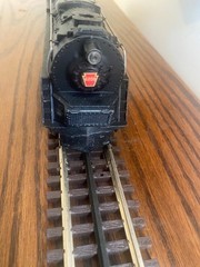 LIONEL O GUAGE POSTWAR #681 PRR TURBINE WITH #2671 WHISTLE 6 WHEEL TRUCK TENDER
