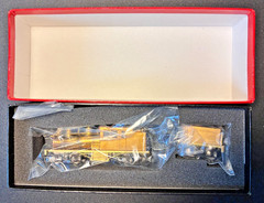 New In Box JOE WORKS N gauge Three Truck Shay, Brass, unpainted, never run