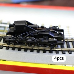4 Pieces Model Train Bogies Assembly Building Kits Diorama Railway Accessories