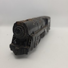 Vintage Cast Iron Clockwork Wind-Up Toy Steam Locomotive Floor Train – As Found