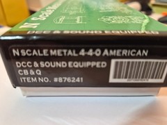 MODEL POWER-MRC 876241 N SCALE CB&Q 4-4-0 AMERICAN DCC/SOUND EQUIPPED RD# 391