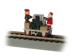 Bachmann 46224 HO Christmas Gandy Dancer Operating Hand Car