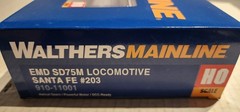 Walthers Mainline HO Scale EMD SD75M Locomotive Santa Fe #203 DCC Ready