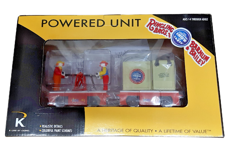 Lionel K-Line Ringling Bros Barnum & Bailey Powered Unit Clown Handcar Set