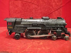 o gauge Lionel 8304 engine, die cast~ tested runs and lights smokes