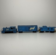 Vintage TYCO HO Yard Switcher Diesel, Caboose & Boxcar PV; Working