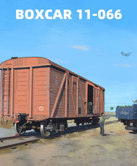 Modimio 11‑066 Boxcar HO 1:87 Soviet Railways USSR Freight Wagon