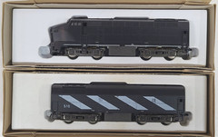 MODEL POWER, BALDWIN SHARKNOSE A & B DIESEL LOCOS, BOTH POWERED, UNDEC, USED, HO