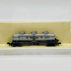 Bachmann N Scale Train Car Three Dome Tank Car Republic Mobil Gas 42’
