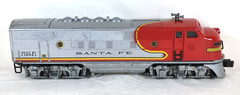 Lionel No. 2343 Santa Fe F-3 “A-A” Diesel Locomotive, Red/Silver