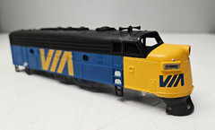 Tyco VIA F7A Diesel Engine Shell Only Blue Yellow Black