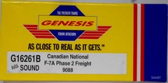 ATHEARN Genesis G16261 HO Scale FACTORY SOUND F-7-A 9088 CANADIAN NATIONAL
