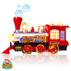 Bubble Blowing Toy Train – Battery Powered Steam Bubbles Locomotive Train