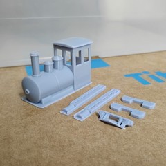 On18 FIRELESS STEAM LOCO kit #1. For Kato 11-109 chassis. RESIN 3D print.