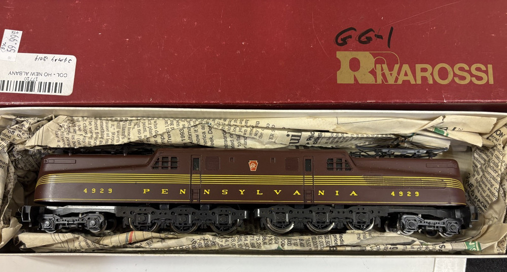 DCAS- RIVAROSSI 5161 HO SCALE PENNSYLVANIA PRR GG-1 ELECTRIC LOCOMOTIVE #4929