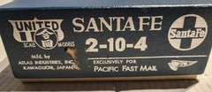 PFM United Scale Models HO Scale Brass 2-10-4 Steam Loco Santa Fe Undecorated