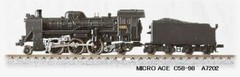 Microace a7202 JNR Steam Locomotive c58, NIB, n scale, ships from the USA