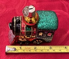 Vintage Old World Christmas OWC Train Ornament Locomotive Railway Express