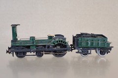 VINTAGE SCRATCH BUILT NON POWERED HO GAUGE SNCF NORD 2-2-2 LOCOMOTIVE 122 op