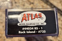 N Scale Atlas 44034 Rock Island #735 RS1 Diesel Locomotive, Track Tested, In Box