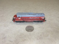 N Gauge LIMA GP30 Diesel Locomotive. Burlington #5675. Ex. Cond. Watch Video!!!