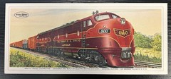 3000 H.P Diesel Locomotive Gulf Mobile & Ohio Railroad Builders Card